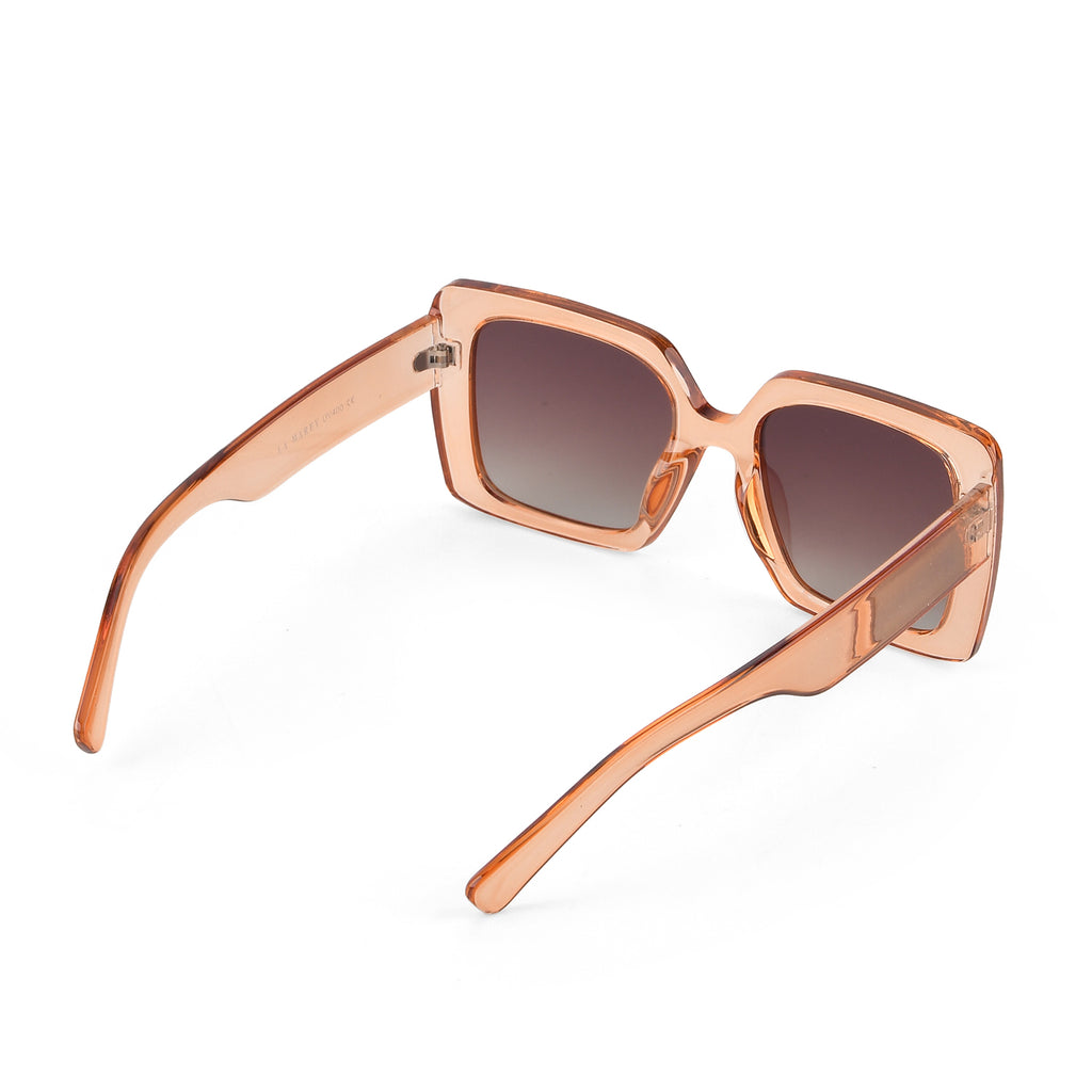 LA MAREY Sonnenbrille mit UV400 Schutz, polarisierte TAC-Gläser, PC-Rahmen, 15 x 15 cm, Teefarben