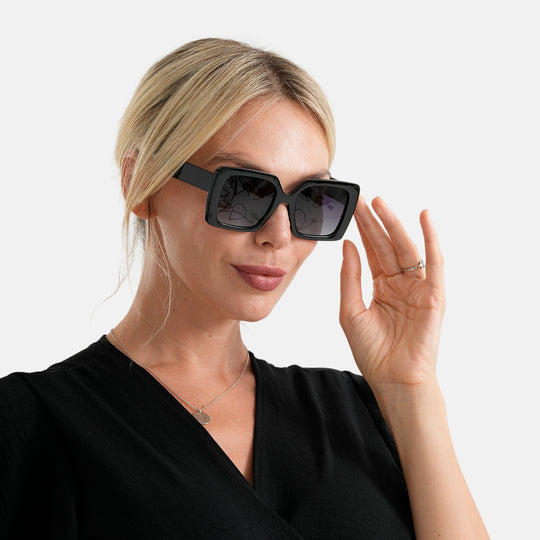 LA MAREY Sonnenbrille mit UV400 Schutz, polarisierte TAC-Gläser, PC-Rahmen, Leoparden-Design, 15 x 15 cm, Braun