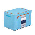 Wardrobe storage box 60*42*40CM  Color:light blue material:linen-cotton