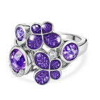 GP Italienische Garten Kollektion - AA Afrikanischer Amethyst Ring 925 Silber Rhodiniert (Größe 19.00) ca. 1.86 ct