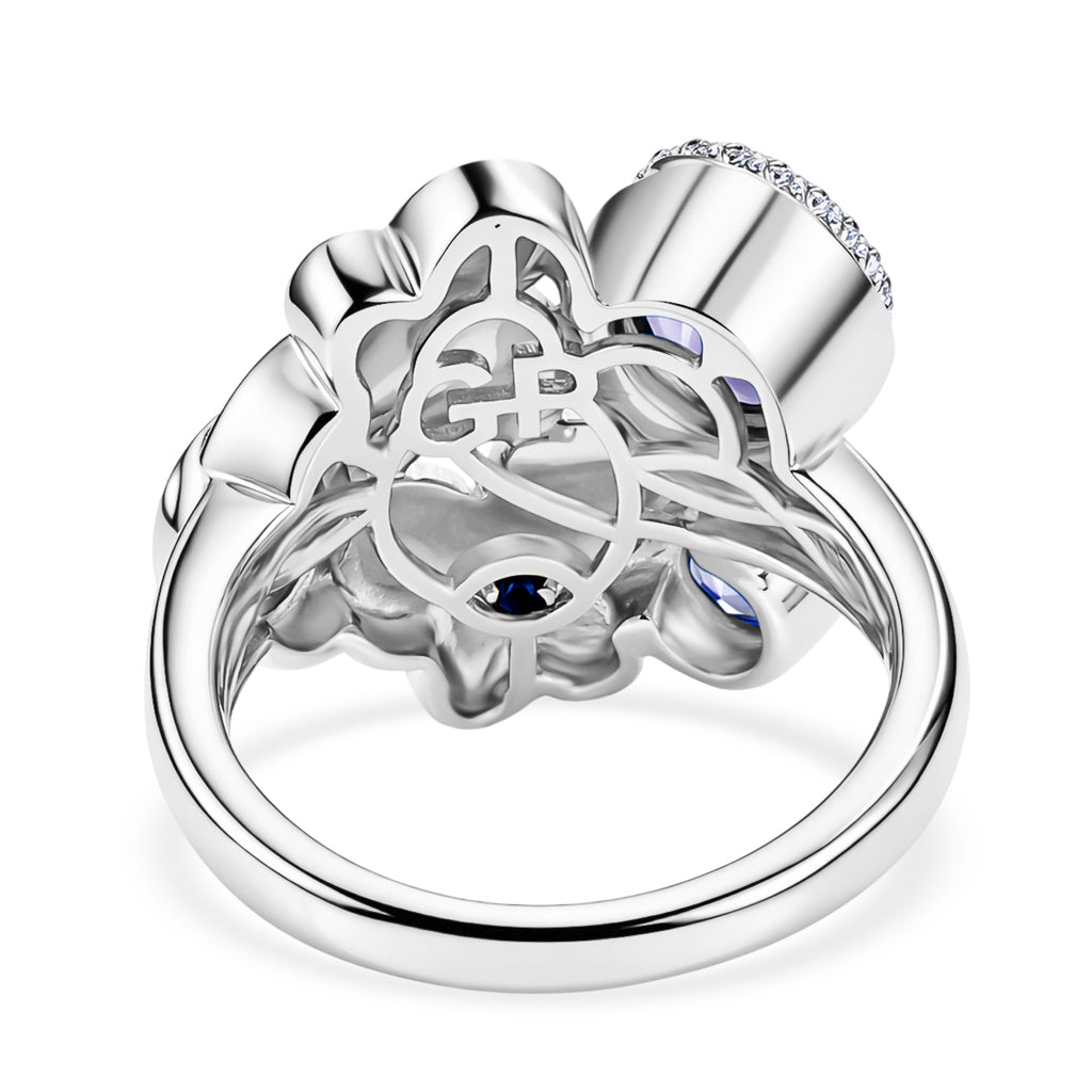 GP Italienische Garten Kollektion - AA Afrikanischer Amethyst Ring 925 Silber Rhodiniert (Größe 19.00) ca. 1.86 ct