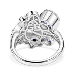 GP Italienische Garten Kollektion - AA Afrikanischer Amethyst Ring 925 Silber Rhodiniert (Größe 19.00) ca. 1.86 ct