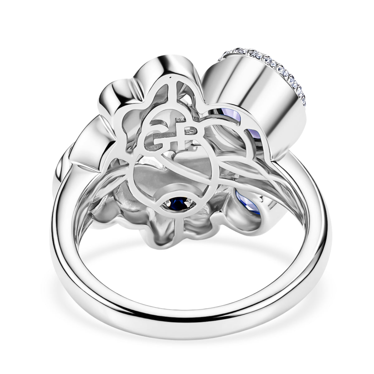 GP Italienische Garten Kollektion - AA Afrikanischer Amethyst Ring 925 Silber Rhodiniert (Größe 19.00) ca. 1.86 ct