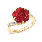 GP Whispers of Murano Kollektion - Kanchanaburi Blauer Saphir Ring 925 Silber 750 Gelbgold vermeil (Größe 21.00) 4.06 ct