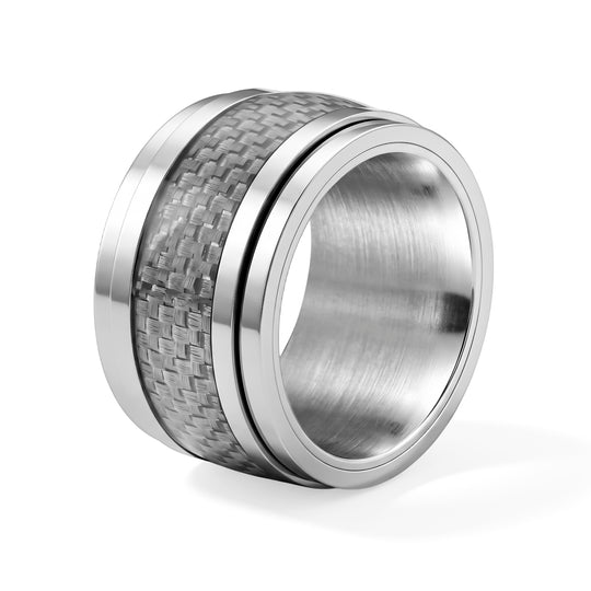 316L Edelstahl Spinning Woven Ring (Größe 19.50) (10-15 Werktage Lieferzeit) ca. 13,00g