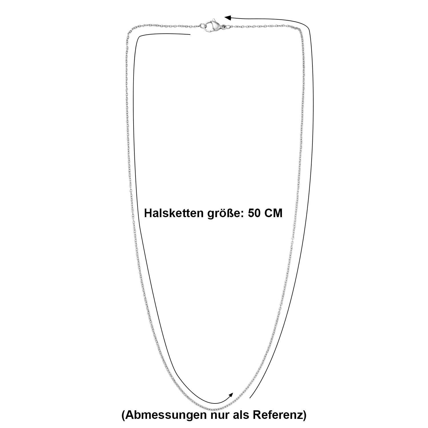 EVER TRUE 316L Edelstahl Halskette ca. 50 cm ca. 2,20g