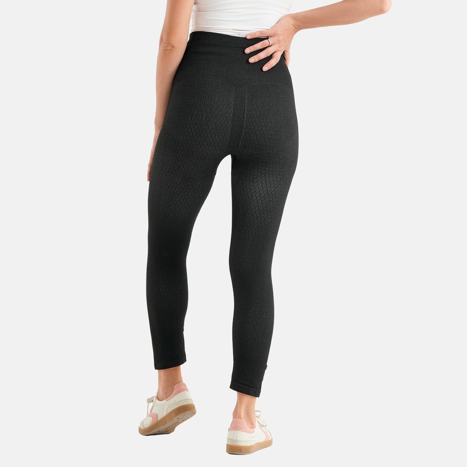 Livmore Women Free Size Far Infrared Compression Tights Thermal Slim Seamless Tourmaline Bamboo Leggings