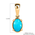 D'Joy AA Sleeping Beauty Türkis Anhänger 925 Silber 750 Vergoldet ca. 0.49 ct
