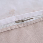 LIVMORE 6-teiliges Bettwäsche-Set für 2 Bettdecken, Aquarell-Blumenmuster mit Wendefunktion, 135x200cm, Creme/Beige
