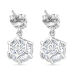 D'Joy Moissanit Ohrringe 925 Silber Rhodiniert ca. 7.95 ct