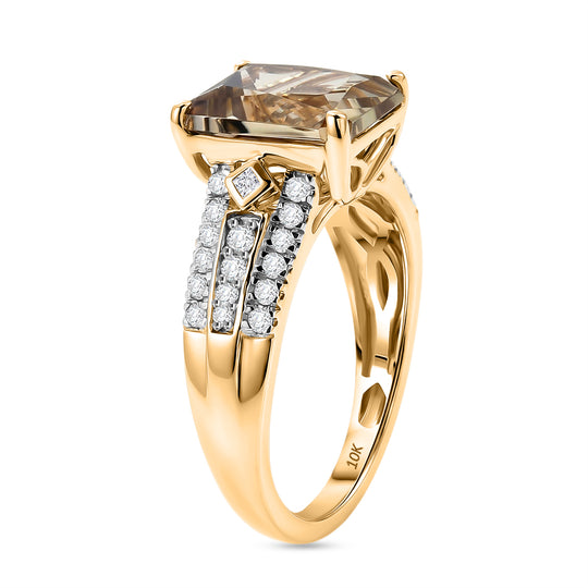 LUXORO AAA Turkizit, Weißer Diamant Ring 417 Gold (Größe 17.00)   (10-16 Werktage Lieferzeit) ca. 3,86 ct