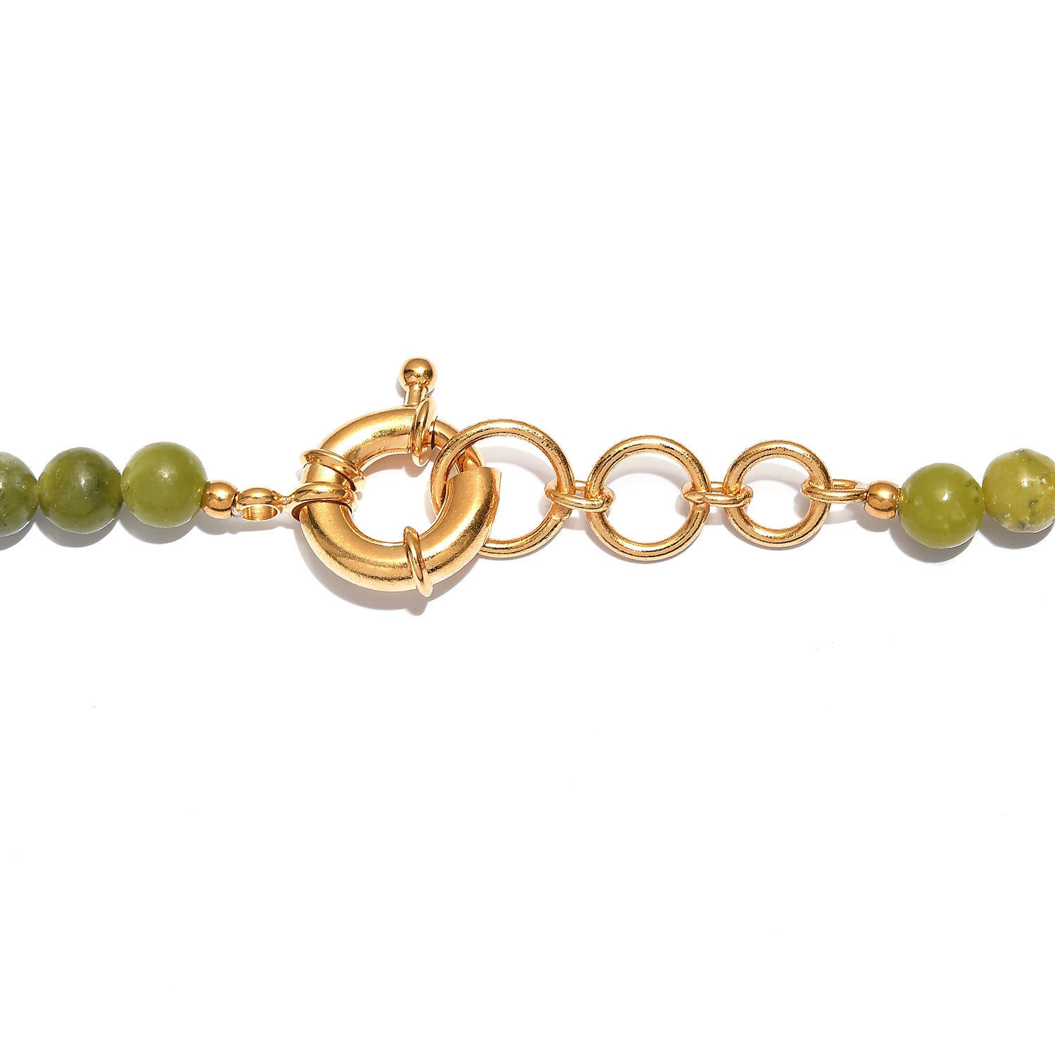 EVER TRUE Rhyolith Jaspis, Nephrit Jade Halskette ca. 45 cm Nickelfreies Messing ca. 330.00 ct
