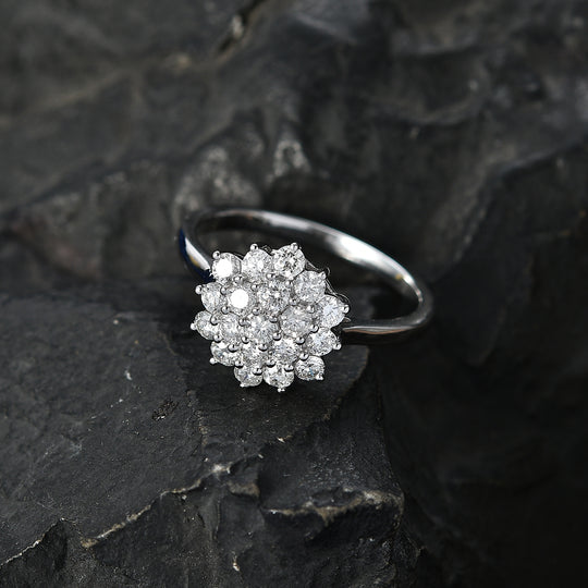 LUXORO Weißer Diamant I2 Ring 417 Gold (Größe 17.00)   (10-16 Werktage Lieferzeit) ca. 1,03 ct