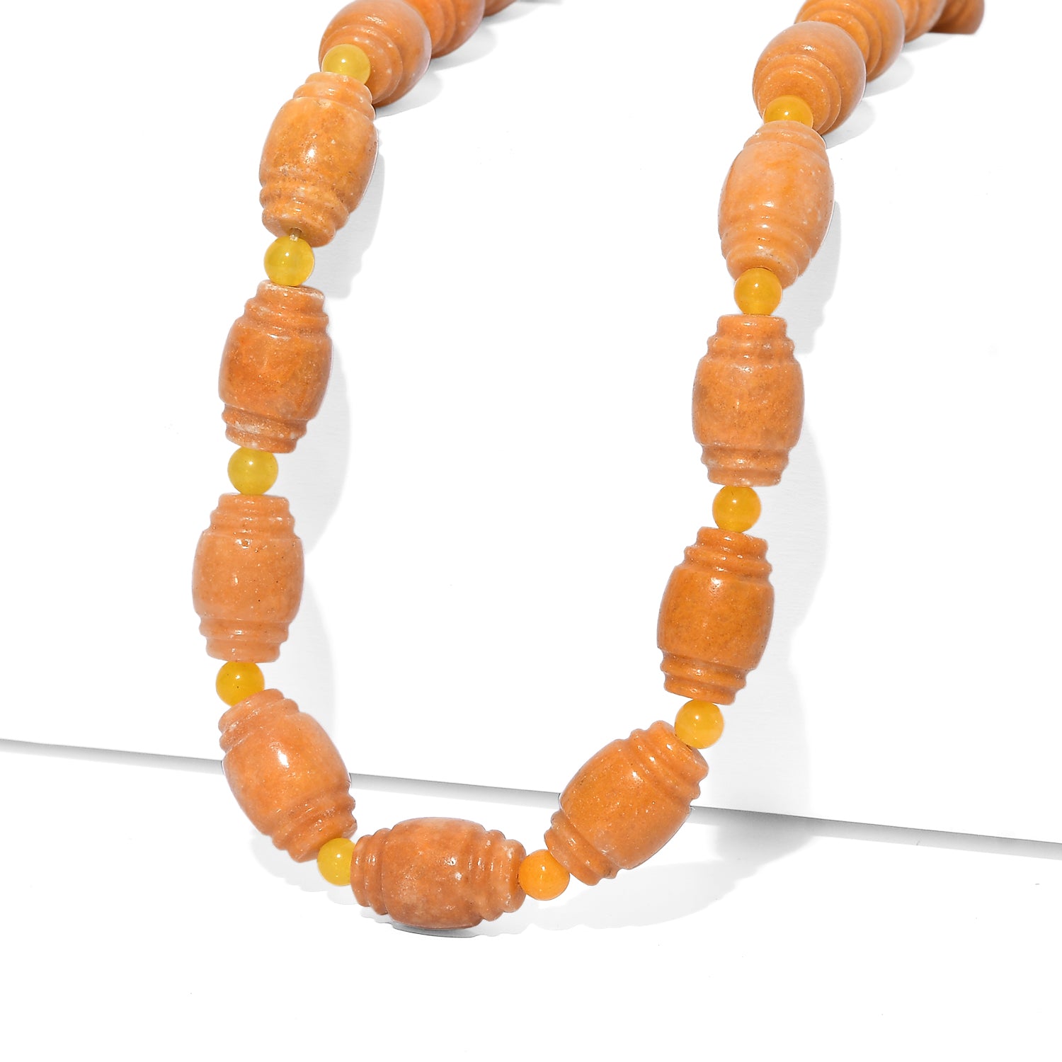 EVER TRUE Gelber Aventurin, Gelber Quarzit Halskette ca. 45 cm + 5 cm Extender, 316L Edelstahl Gold ca. 285.00 ct