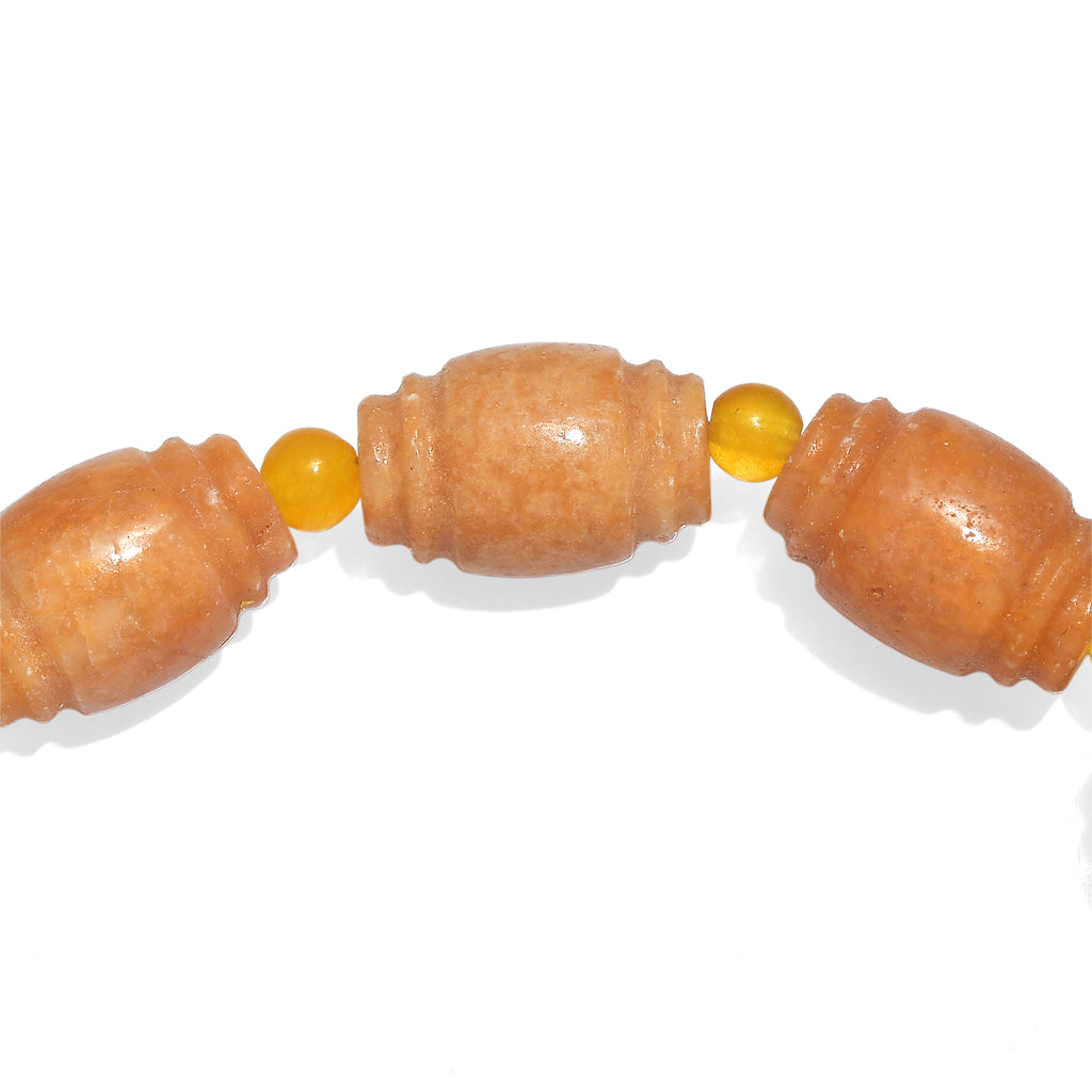 Gelber Aventurin, Gelber Quarzit Armband Flexibles (ca. 19 cm) ca. 130.00 ct