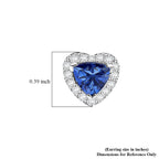 D'Joy Premium Tansanit, Moissanit AGI zertifiziert Ohrringe 925 Silber Rhodiniert ca. 2.29 ct