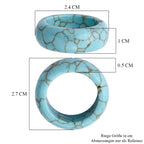 Blauer Howlit Ring (Größe 20.50) ca. 21.50 ct