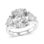 Weißer Zirkonia Ring Nickelfreies Messing rhodiniert (Größe 17.00)