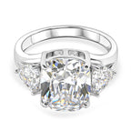 Weißer Zirkonia Ring Nickelfreies Messing rhodiniert (Größe 17.00)
