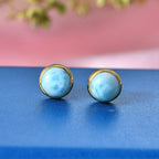 D'Joy AAA Larimar Ohrringe 925 Silber ca. 2,00 ct.