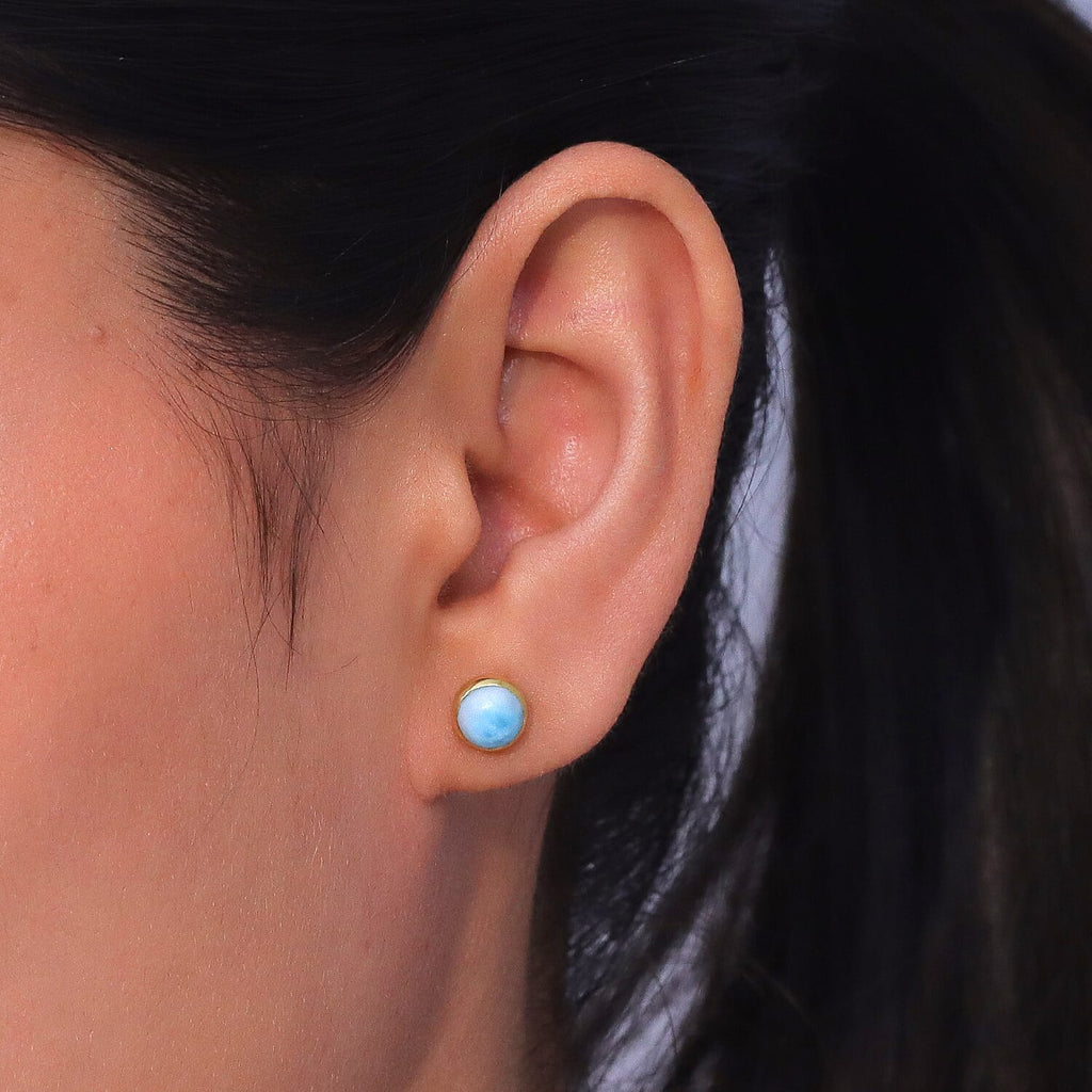 D'Joy AAA Larimar Ohrringe 925 Silber ca. 2,00 ct.