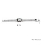 GENOA Uhr mit weißem Zirkonia, japanisches Uhrwerk, 316L Edelstahl, 19 cm, silberfarben, 2.00 ct