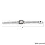 GENOA Uhr mit weißem Zirkonia, japanisches Uhrwerk, 316L Edelstahl, 19 cm, silberfarben, 2.00 ct