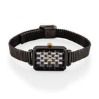 GENOA Uhr mit weißem Zirkonia, japanisches Uhrwerk, 316L Edelstahl, 19 cm, schwarz, 2.00 ct