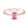 EVER TRUE Ilakaka Rosa Saphir (Fissure gefüllt) Ring 950 Kupfer (Größe 18.00) ca. 1,47 ct