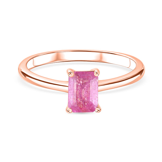 EVER TRUE Ilakaka Rosa Saphir (Fissure gefüllt) Ring 950 Kupfer (Größe 20.00) ca. 1,47 ct