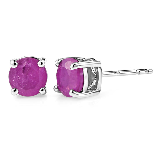 D'Joy Ilakaka Rosa Saphir (Fissure gefüllt) Ohrringe 925 Silber 750 Rosévergoldet ca. 2.49 ct