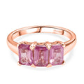 D'Joy Ilakaka Rosa Saphir (Fissure gefüllt) Ring 925 Silber 750 Roségold vermeil (Größe 17.00) ca. 2,69 ct