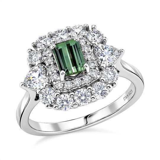 D'Joy AA, Moissanit Ring 925 Silber Rhodiniert (Größe 17.00) ca. 1,64 ct