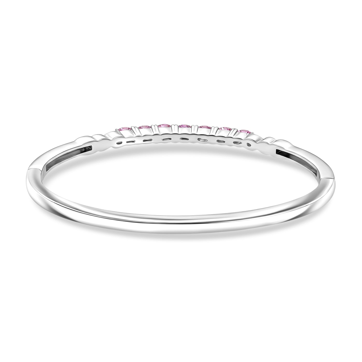 EVER TRUE Ilakaka Rosa Saphir (Fissure gefüllt) Armreif ca. 19 cm 316L Edelstahl ca. 2,51 ct.