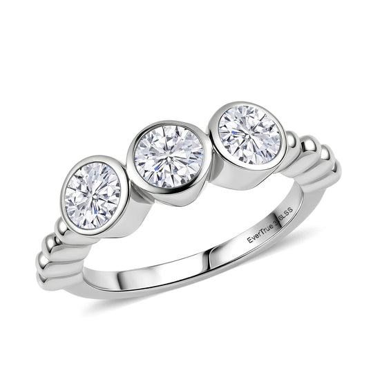 EVER TRUE Moissanit Ring 316L Edelstahl (Größe 20.00) ca. 1,39 ct