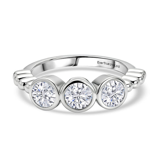 EVER TRUE Moissanit Ring 316L Edelstahl (Größe 20.00) ca. 1,39 ct