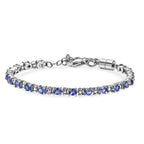 EVER TRUE Tansanit Armband ca. 15 cm + 4 cm Extender, 316L Edelstahl ca. 3,27 ct.