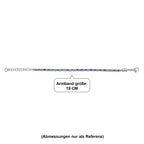 EVER TRUE Tansanit Armband ca. 15 cm + 4 cm Extender, 316L Edelstahl ca. 3,27 ct.