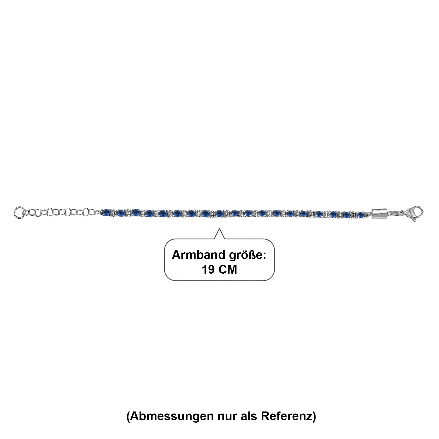 EVER TRUE Kyanit Armband ca. 15 cm + 4 cm Extender, 316L Edelstahl ca. 4,98 ct.