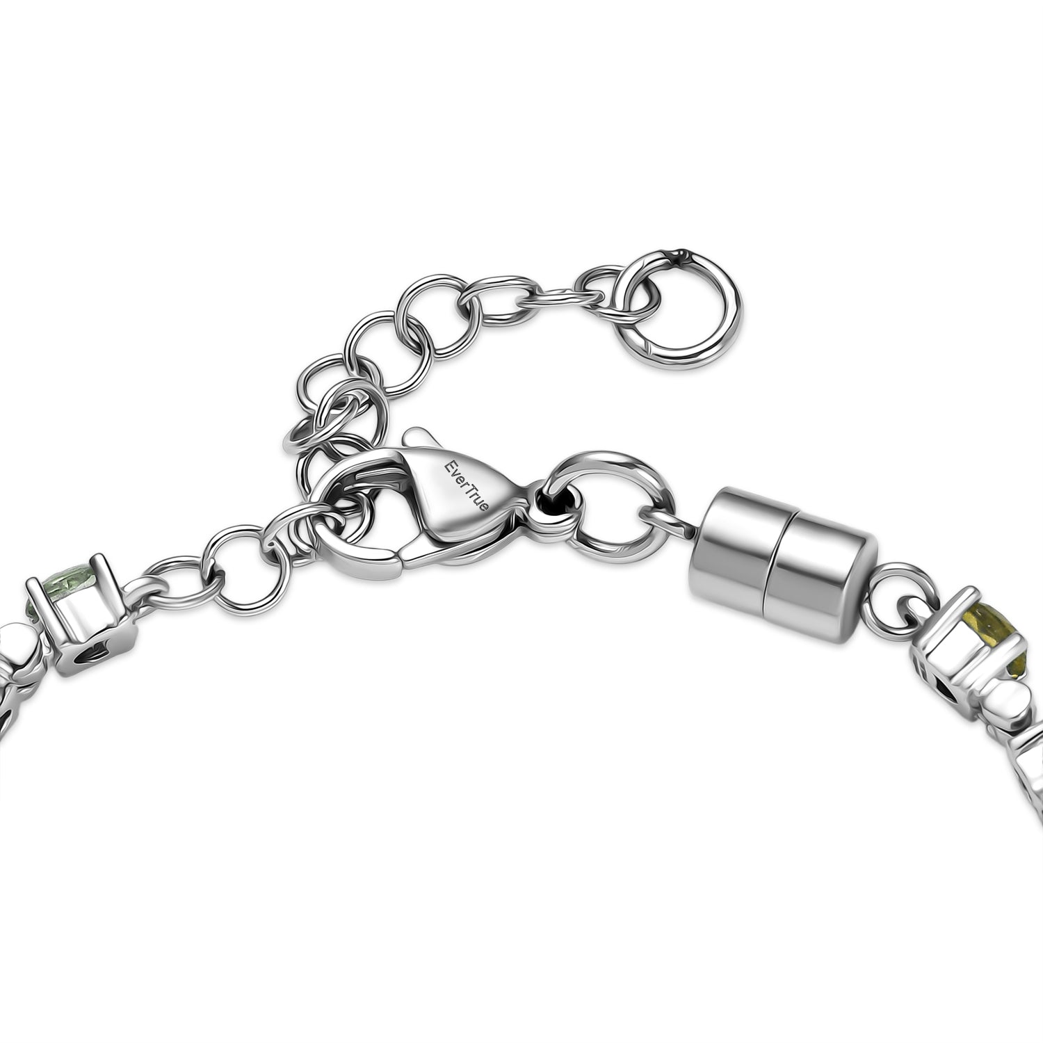 EVER TRUE Mehrfarbig-Turmalin Armband ca. 15 cm + 4 cm Extender, 316L Edelstahl ca. 3,48 ct.