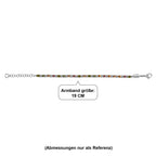 EVER TRUE Mehrfarbig-Turmalin Armband ca. 15 cm + 4 cm Extender, 316L Edelstahl ca. 3,48 ct.