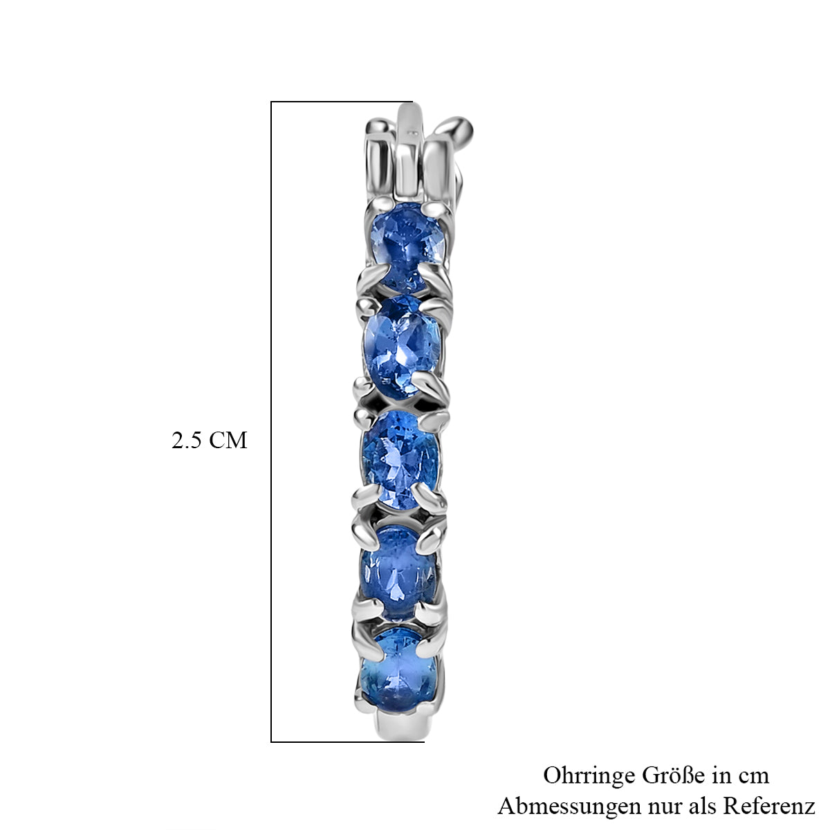 EVER TRUE Kyanit Ohrringe 316L Edelstahl ca. 2.55 ct