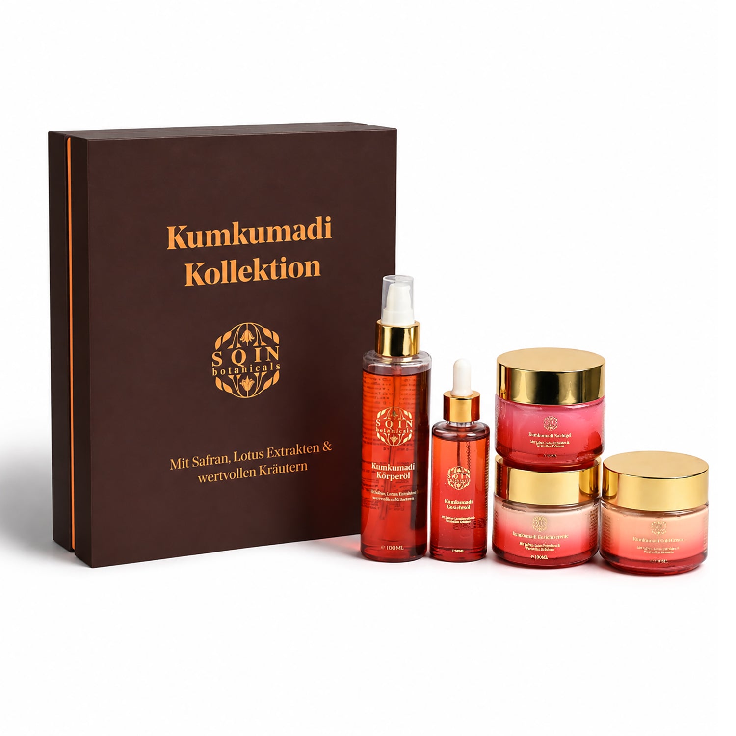 KUMKUMADI GIFT SET ( SET OF 5)-  Face cream ,  night gel , cold cream , body oil , facial oil   (100g each)