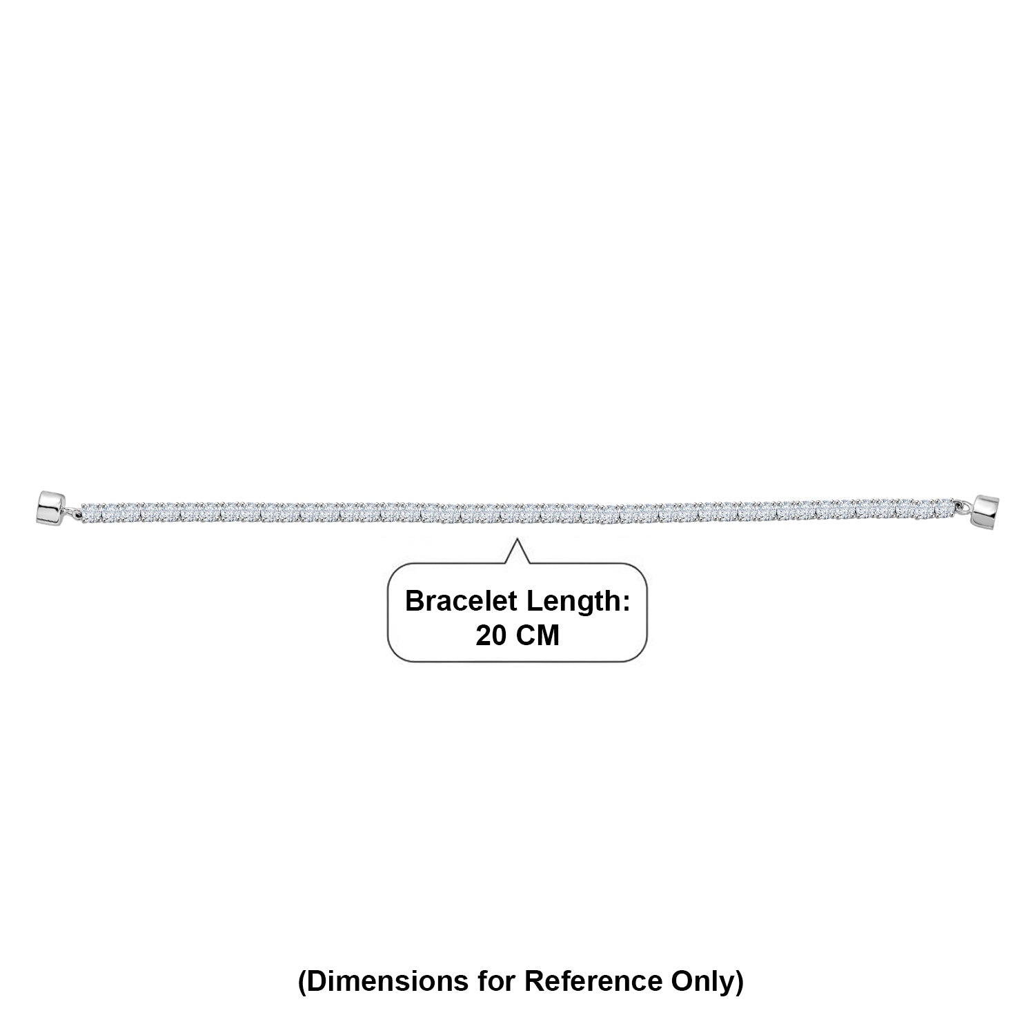 D'Joy Moissanit Armband ca. 20 cm 925 Silber Rhodiniert ca. 10,25 ct.