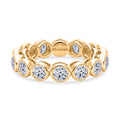 LUXURIANT SGL zertifizierter SI-GH Labor Diamant Ring, 925 Silber 750 Gelbgold Vermeil - 3 ct.