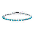 D'Joy AA Sleeping Beauty Türkis Armband ca. 19 cm 925 Silber Rhodiniert ca. 3.80 ct
