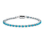 D'Joy AA Sleeping Beauty Türkis Armband ca. 19 cm 925 Silber Rhodiniert ca. 3.80 ct