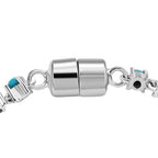 D'Joy AA Sleeping Beauty Türkis Armband ca. 19 cm 925 Silber Rhodiniert ca. 3.80 ct