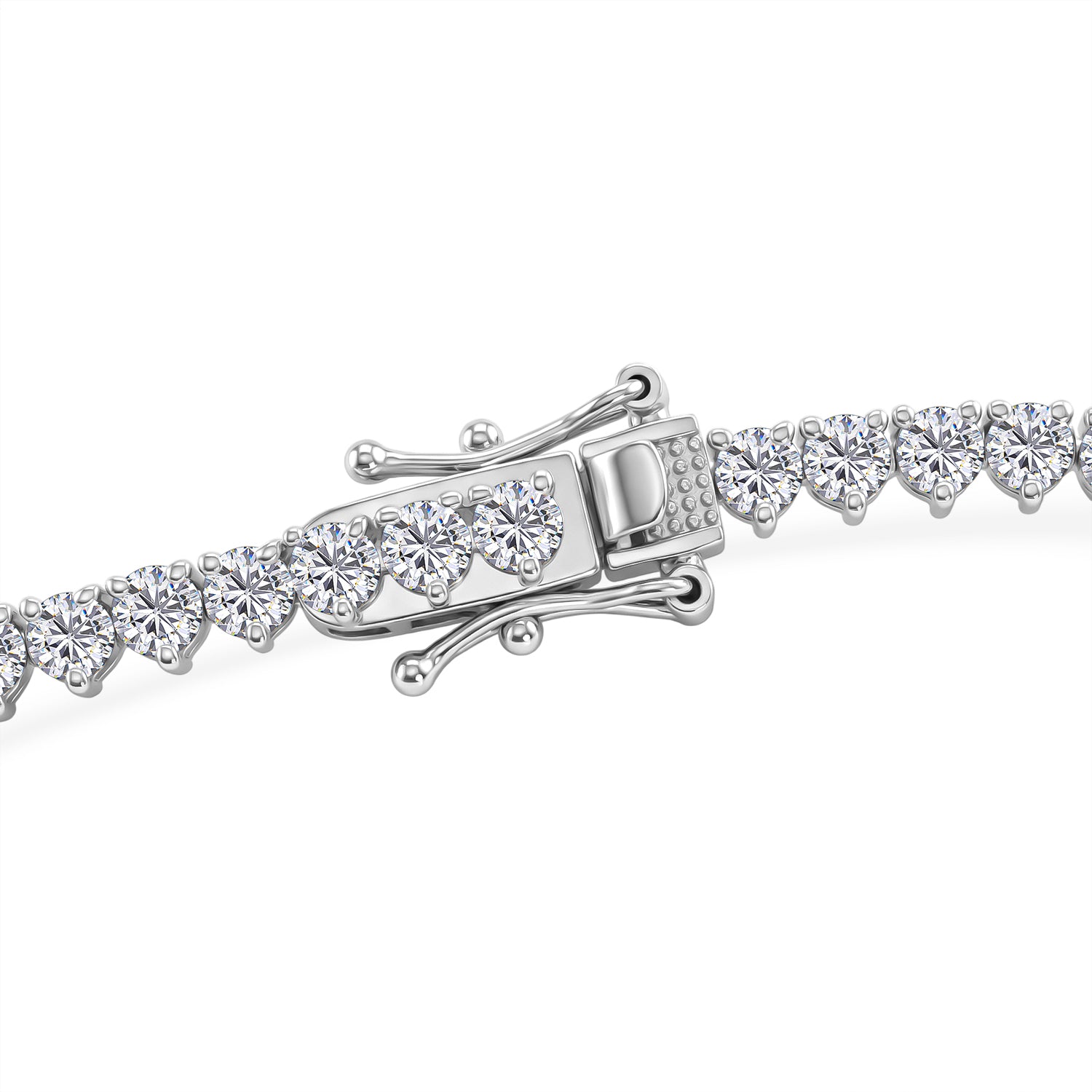 D'Joy Moissanit Halskette ca. 45 cm 925 Silber Rhodiniert ca. 23,57 ct.