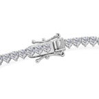 D'Joy Moissanit Halskette ca. 45 cm 925 Silber Rhodiniert ca. 23,57 ct.